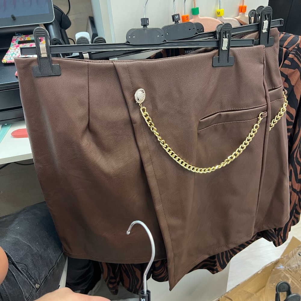 Faux Leather Mini Skirt